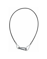 Showgear Safety Cable Heavy Duty, 75 cm 3/4 mm 75 cm - met zwarte PVC-coating, niet gecertificeerd