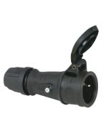 Showtec Solid Rubber Connector Female PCE, Black, IP44 