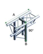 Milos ATM35 - DT22018 Driehoek Decotruss T-Cross 90° 3-way Vertical apex down