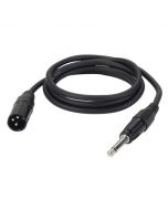 Dap FL13 XLR Male 3 polig > Jack mono microfoon kabel 1,5mtr
