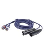 DAP FL263 verloopkabel van cinch / RCA naar male xlr 3 mtr