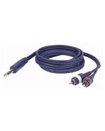 DAP FL35150 Insert/splitterkabel stereo jack naar dubbele Cinch/RCA 1.5mtr