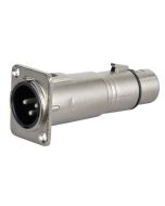 Verloop XLR Male Chassis naar XLR Female