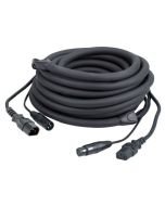 DAP FP123 - IEC/XLR Male naar IEC/XLR Female 3mtr power+dmx zwart