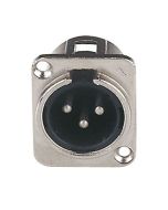 Dap Male xlr chassis 3pole nikkel