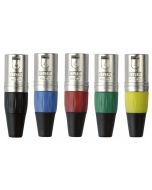 Dap XMK203NB XLR 3polig male xlr connector nickel behuizing zwarte eindkap