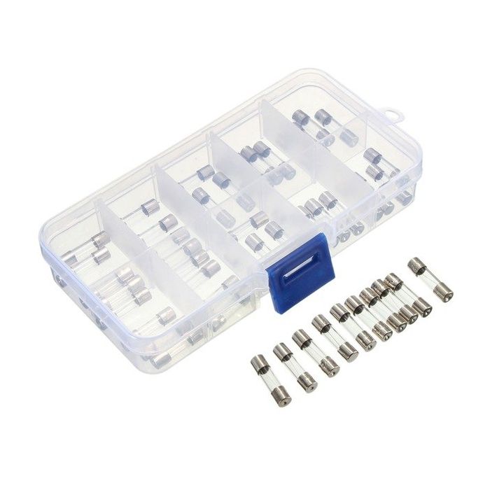 100 stks ZEKERING Asortimentsdoos 5X20 5mm * 20mm Glas zekeringen