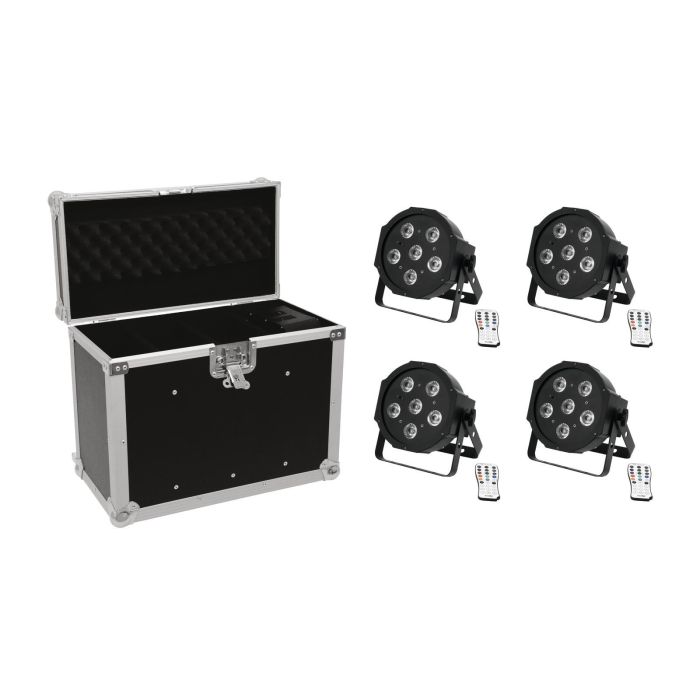 EUROLITE Set 4x LED SLS-603 + Case EC-SL4M size M