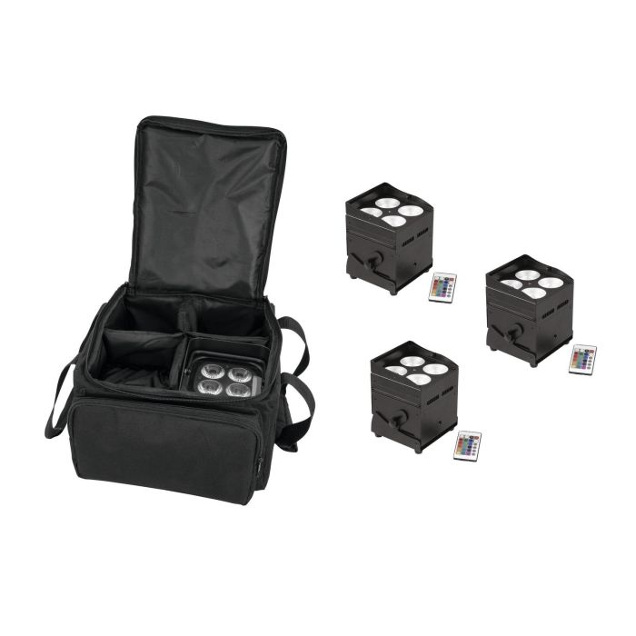 EUROLITE Set 4x AKKU UP-4 QCL Spot QuickDMX + SB-4 Soft-Bag L
