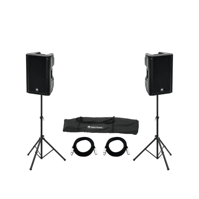 OMNITRONIC Set 2x XKB-212A + Speaker Stand MOVE MK2