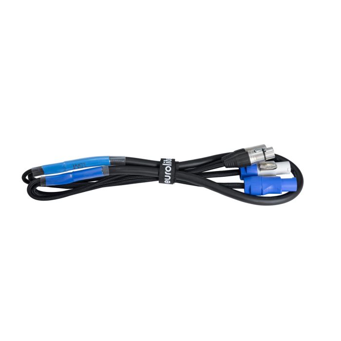 EUROLITE combinatiekabel DMX PowerCon / 3 pin XLR 1,5m Male / female