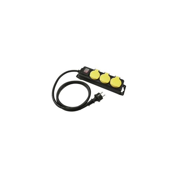 EUROLITE Distributor 3-fold IP44 bk 5 m