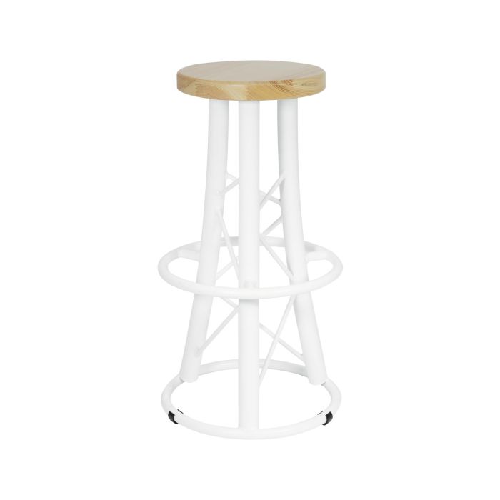 ALUTRUSS Barkruk, gebogen wit