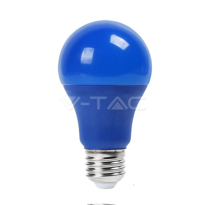 V-TAC LED Lamp - 9W E27 Blue Color Plastic