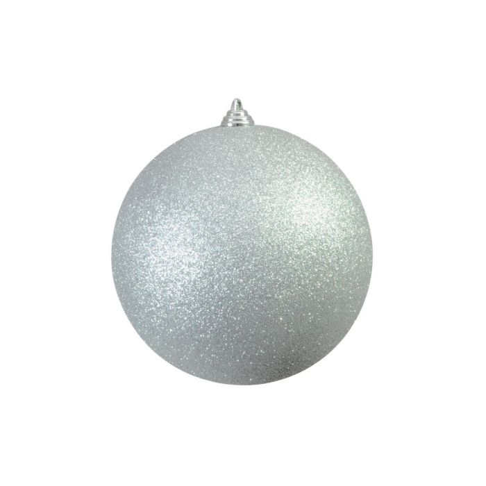 EUROPALMS Deco Kerst Bal 20cm, zilver, glitter