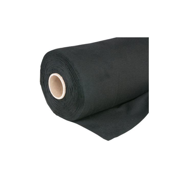 Wentex Deko Flanel 1,3 m (b), rol 60 m,zwart, 160 gr/m2