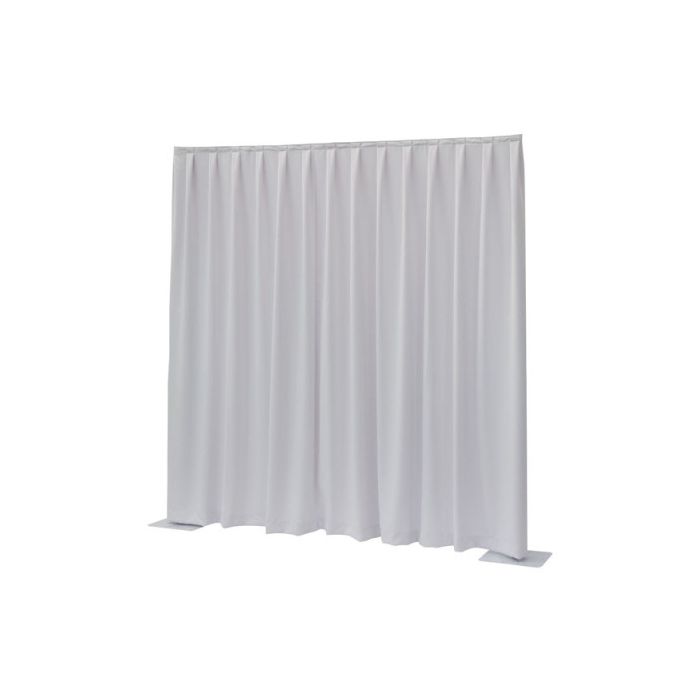 Showtec P&D curtain - Dimout Pleated, 300(w) x 300(h)cm, 260 Gram/M2, White 