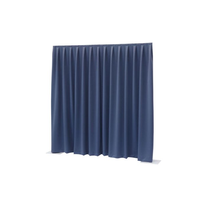 Showtec P&D curtain - Dimout Pleated, 300(w) x 400(h)cm 260 Gram/M2, Blue 