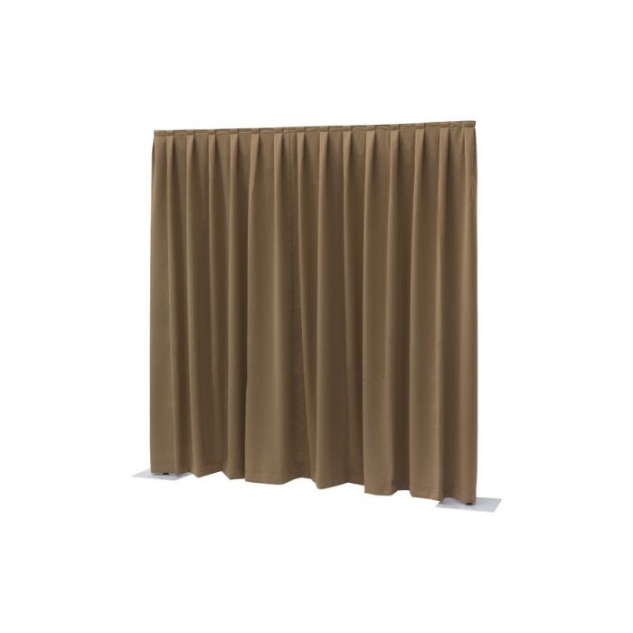 Showtec P&D curtain - Dimout Pleated, 300(w) x 400(h)cm 260 Gram/M2, Brown