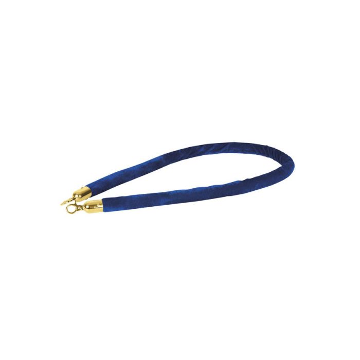 Showgear Velvet Rope Gold Hook Blue 