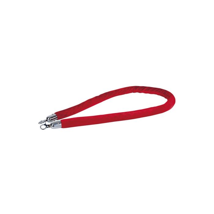 Showgear Velvet Rope Silver Hook Red 