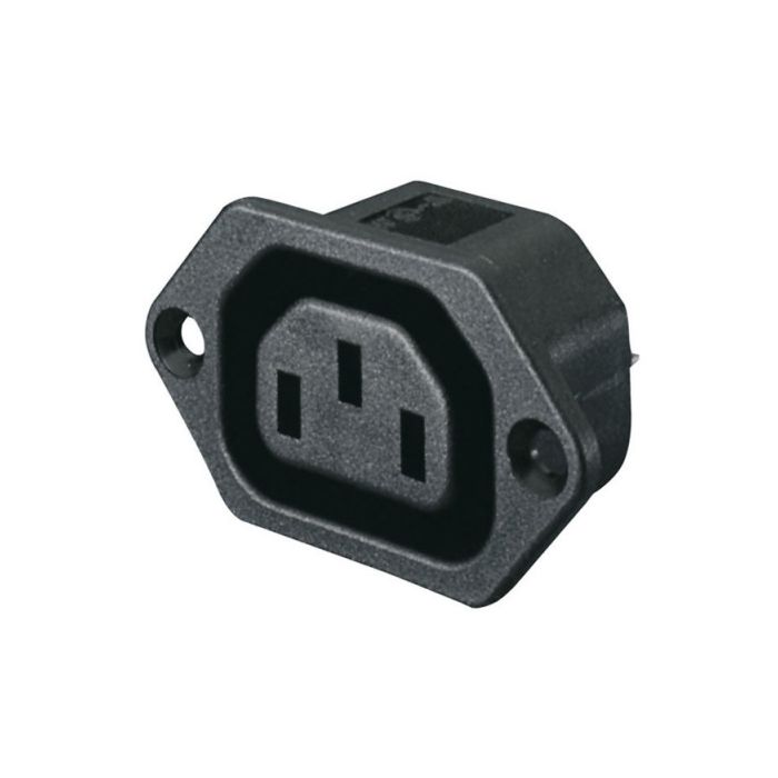 IEC Euro Female chassisdeel 230v 6 amp