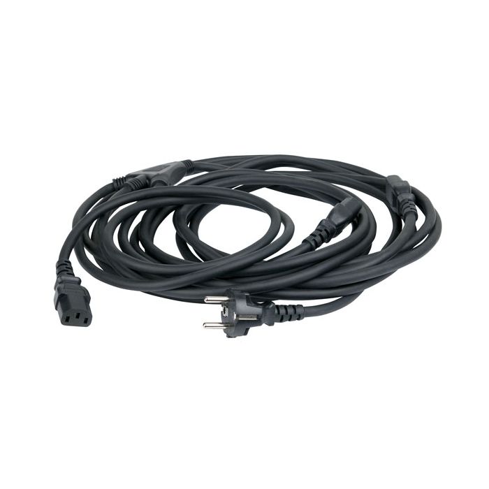 Showtec Shuko to IEC splitter 3 way MKII