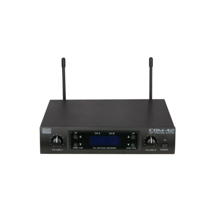 Dap COM-42 2-kanaals handheldset UHF draadloze microfoon 
