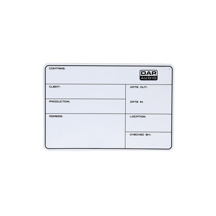 Dap Audio Flightcase Label DAP, magnetisch met 3M tape en markeerstift