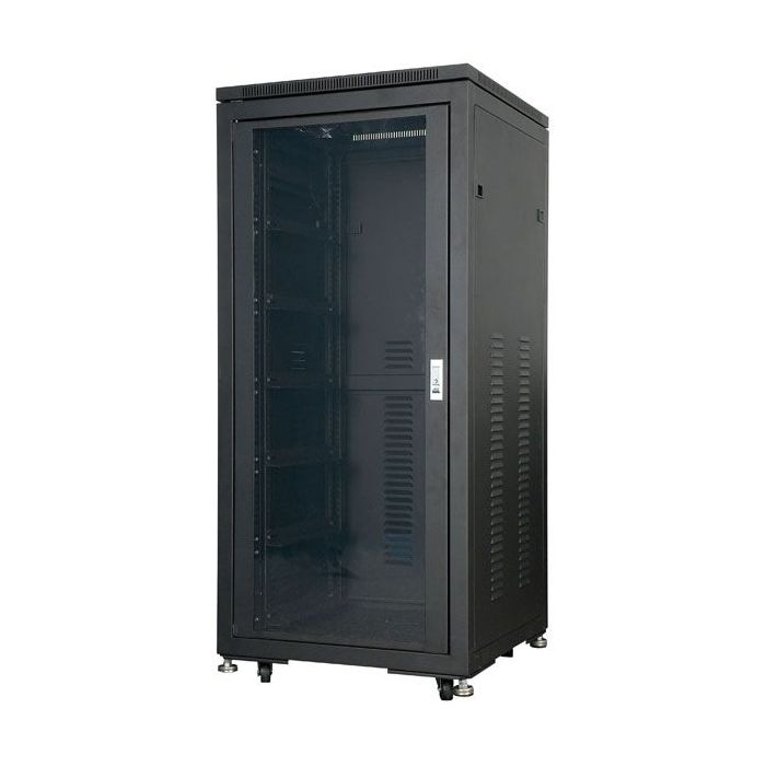 Showgear Pro Metalen Equipment Rack 20 he Hoogte met glasdeur