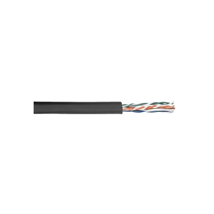 DAP Flexible CAT-5E Kabel Zwart 100 meter op rol
