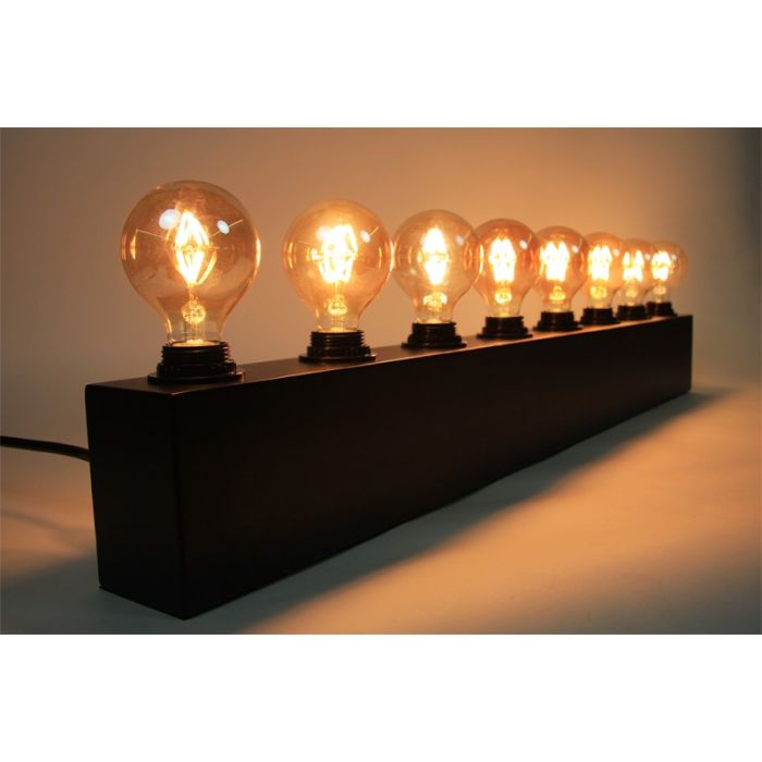 E27 bar 100 cm met 8*E27 fitting, met Powercon in/uit