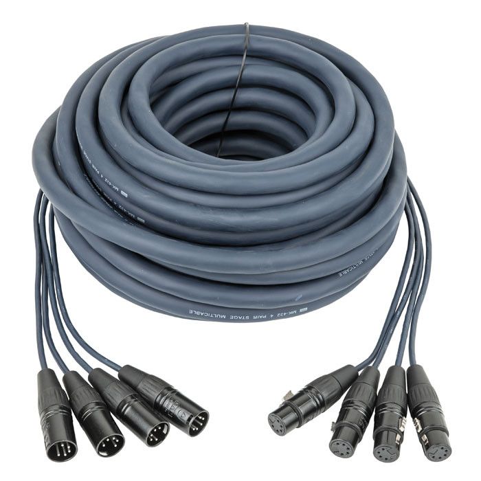 DAP DMX Multi 4-voudig 5-pin XLR 4-Universum Multikabel - 50 mtr
