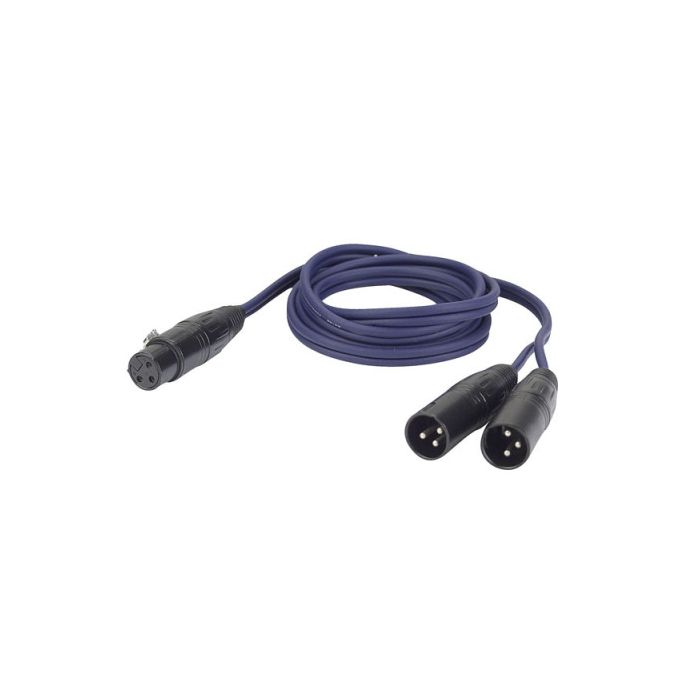 DDap FL39 - bal. XLR Female  3 polig naar 2 x XLR Male  3 polig   1.5mtr splitter