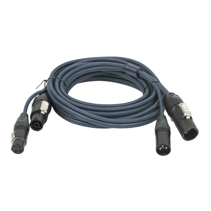 DAP FP-1310 Hybride Kabel - PowerCON True1 & 3-pin XLR DMX & Stroom - 10 mtr