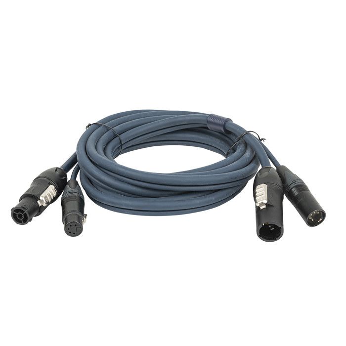 DAP FP1415 Hybride Kabel - PowerCON True1 & 5-pin XLR DMX & Stroom - 15 m