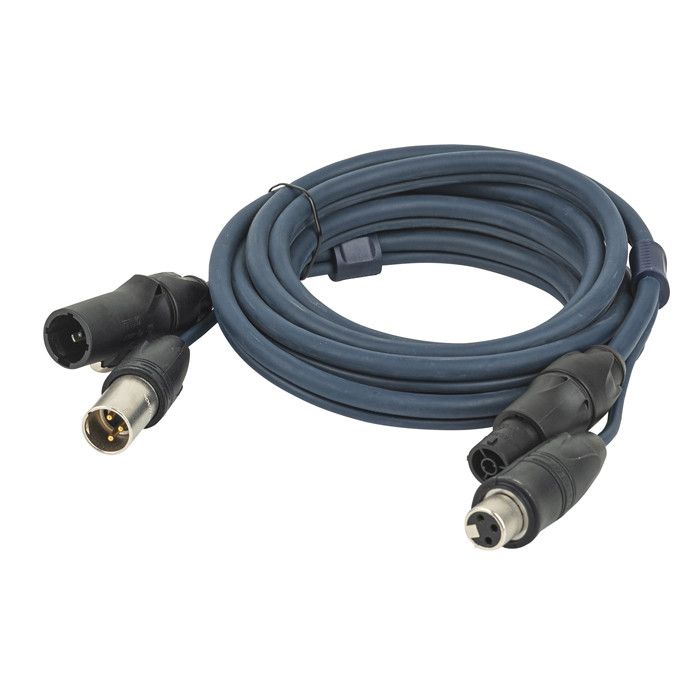 DAP FP-15 Hybride Kabel - PowerCON True1 & 3-pin XLR I P DMX & Stroom - 150cm