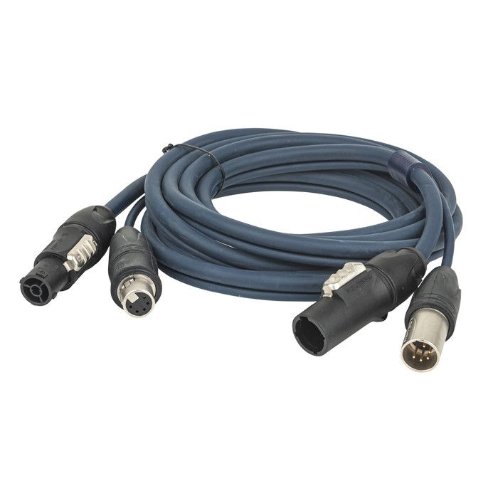 DAP FP-16 Hybride Kabel - PowerCON True1 & 5-pin XLR I P DMX & Stroom - 3 mtrtr
