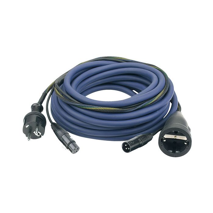 DAP FP0910 - Schuko/XLR F - Schuko/XLR M 10 m AUDIO voeding-/signaalkabel 
