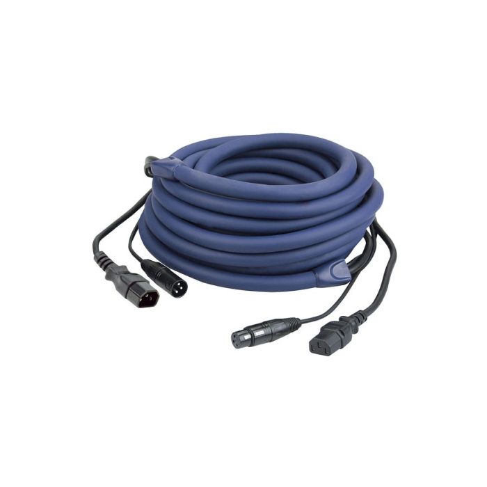 DAP  IEC & XLR Male - IEC & XLR Female 10M LICHT Power/Signal Kabel