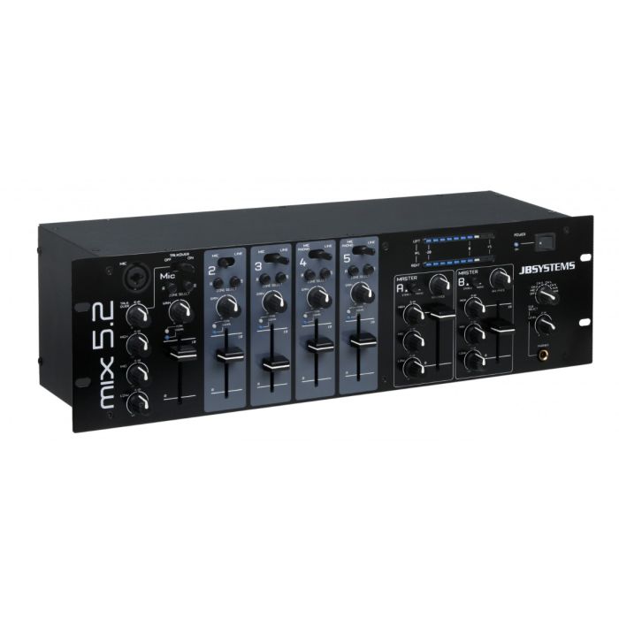 JB Systems MIX 5.2 : Dual zone mixer Mengtafel met 5 kanalen en 2 onafhankelijke zones