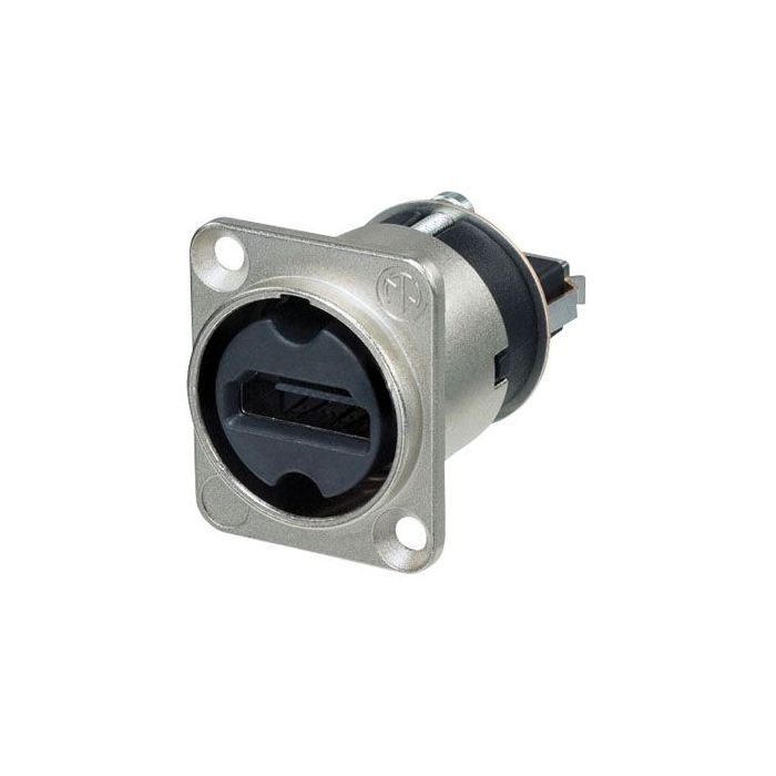 HDMI feedthrough adapter D-shape housing, Nickel