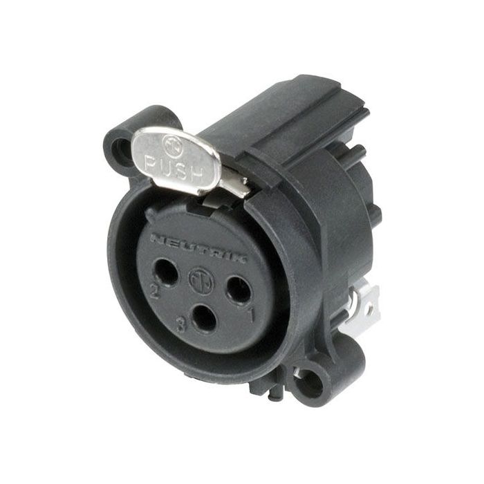 Neutrik 3 Pole Female XLR receptacle Horizontale PCB-montage