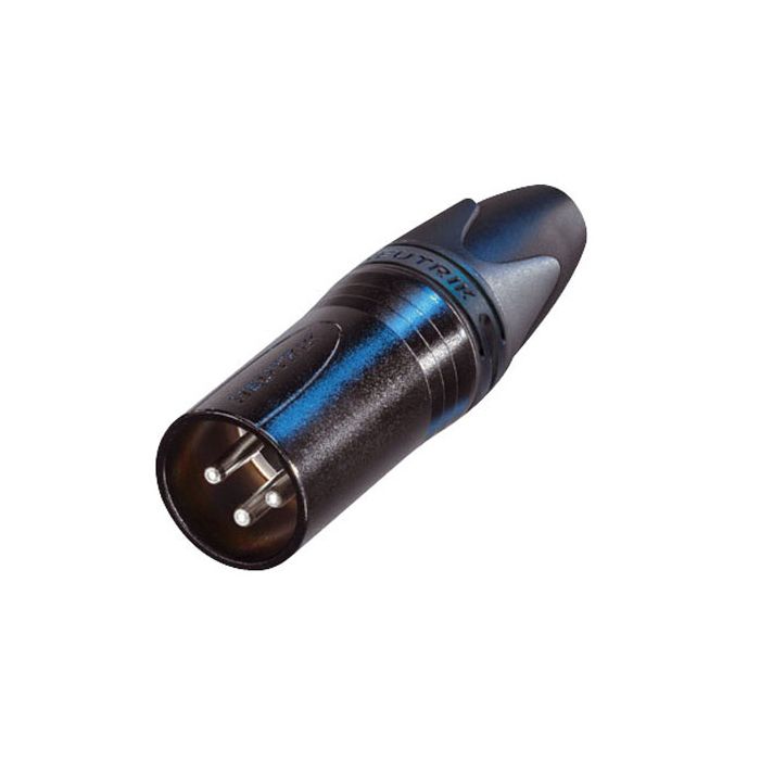 Neutrik NC3MXXBAG XLR 3p. Male connector Black metal housing, silver contacts