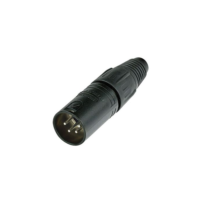 Neutrik XLR 4 Polig Male connector Black housing with silver contacts