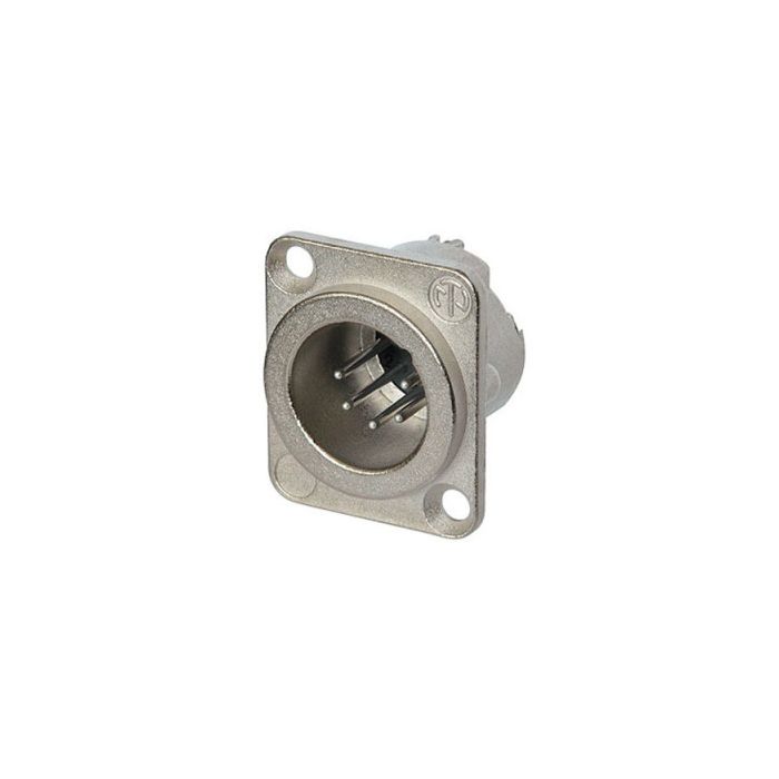 Neutrik XLR 5p. Chassis Male Silver contacts, Nickel housing