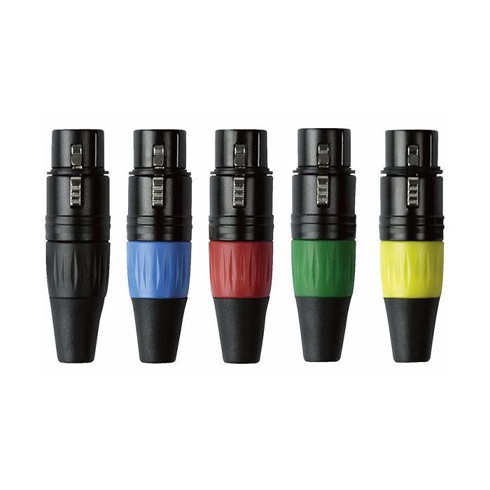 Dap XFK203BB 3 polige Female XLR connector zwart met Zwarte eindkap