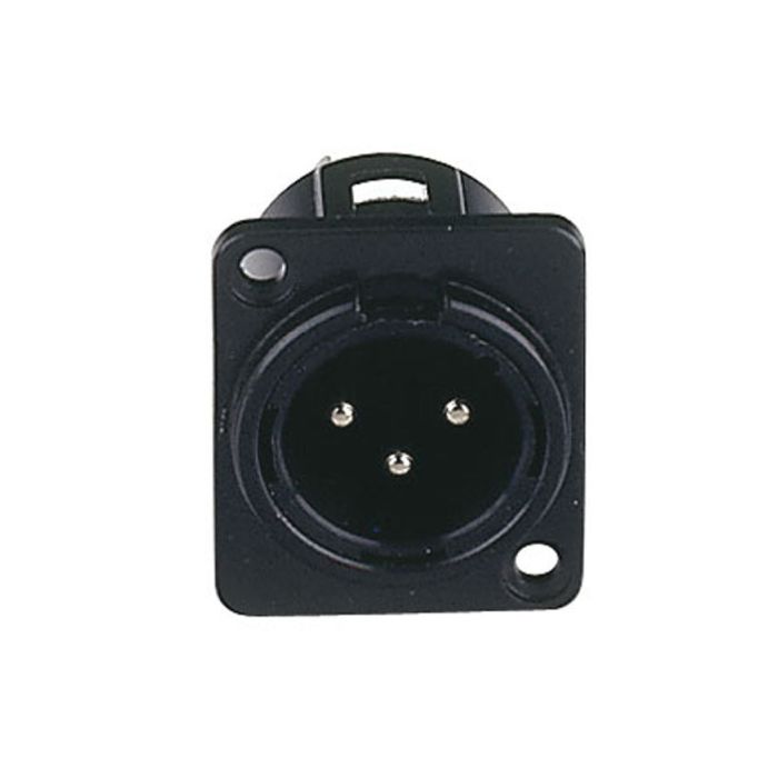 Dap male xlr chassis zwart 3 polig